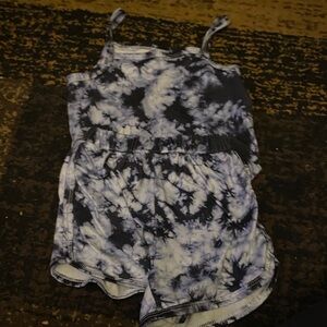 Kids Tie-Dye Blue and White Shorts